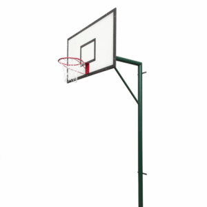 Tabela de Basquete PLUS PRO 1,80X1,05 Compensado Naval + Aro + Rede + Estrutura Pé Direito