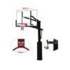 Tabela de Basquete Vidro Temperado com Estrutura Pé Direito