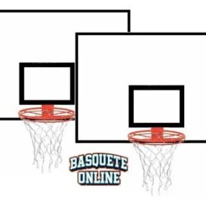 Tabela de Basquete Oficial 1,80X1,20 Compensado Naval + Aro + Rede (PAR)