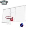 Tabela de Basquete Vidro Temperado Champ 1,60X1,10 Aro Retrátil e Rede (PAR)