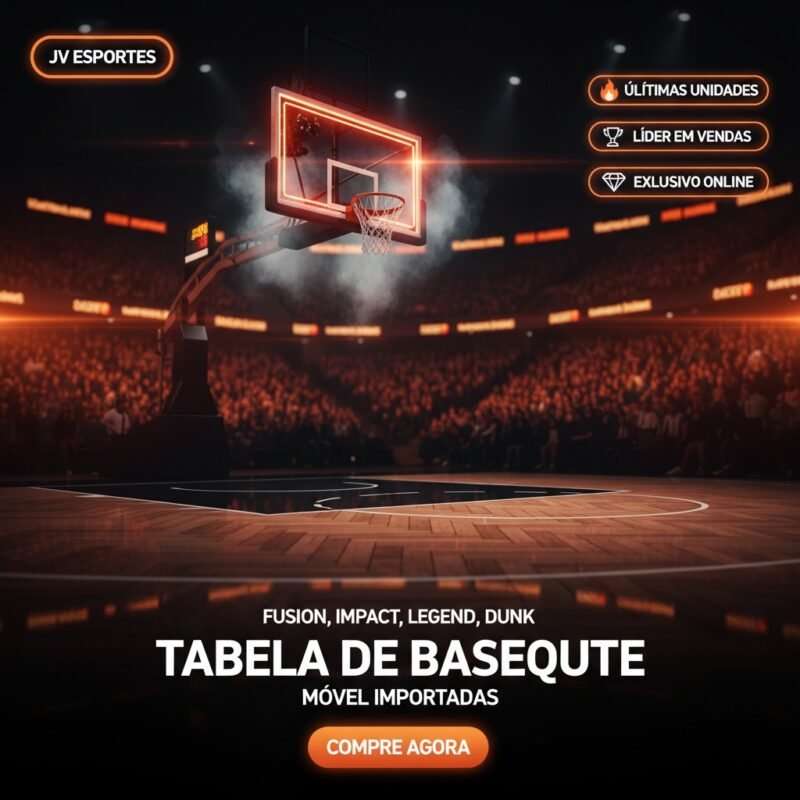 Tabela de Basquete Móvel Vidro Acrilico Policarbonato